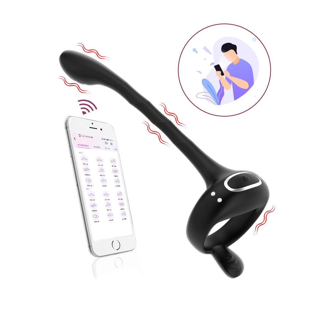 APP remote control Cruise couple time-delay vibration lock sperm ring penis ring