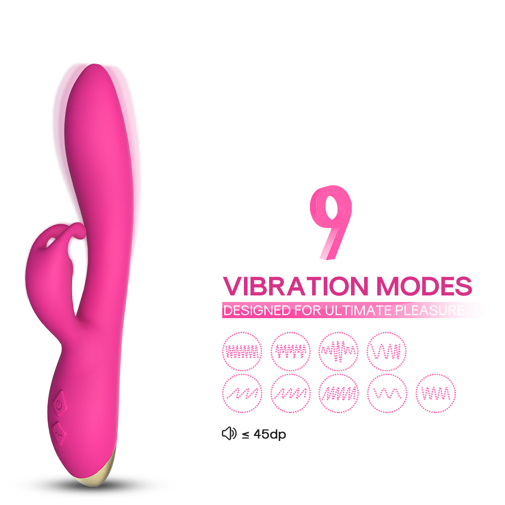 Silicone rechargeable double-headed G-spot vibrator sex toys adult female silent masturbation device