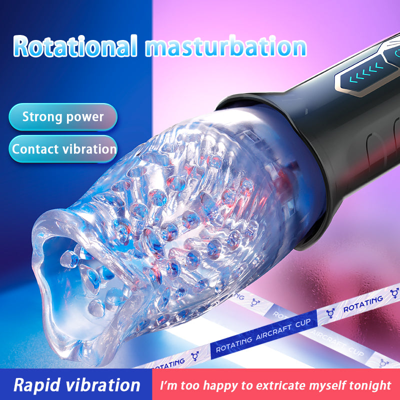 Male Rose Toy Rotating Vibrating Blowjob Masturbator