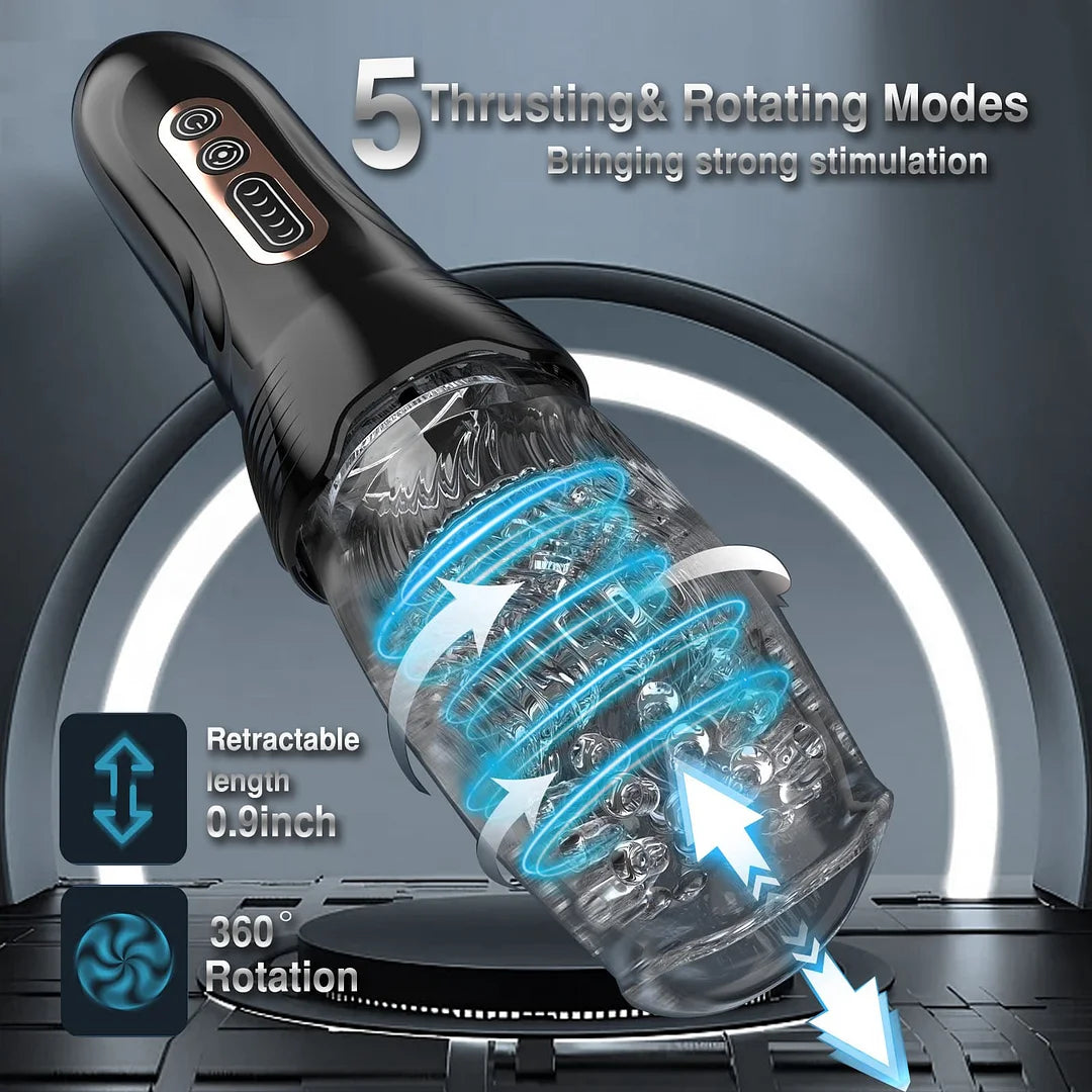 3.0 Version Male Rose Toy Thrusting Rotating Vibrating Oral Sex Masturbation Cup