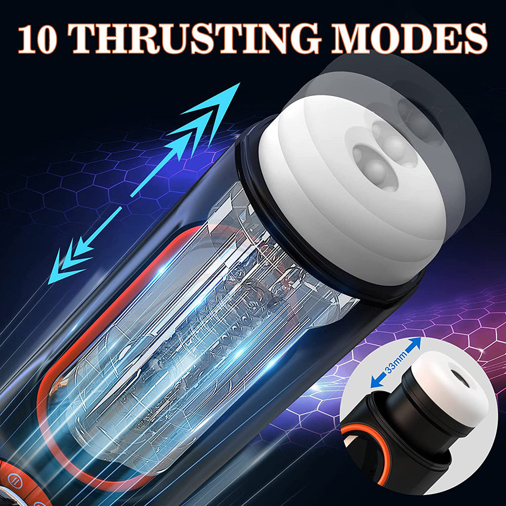 Intruder 1.0 Automatic Telescopic Sucking Vibrating Deep Throat Blowjob Pleasure Toy