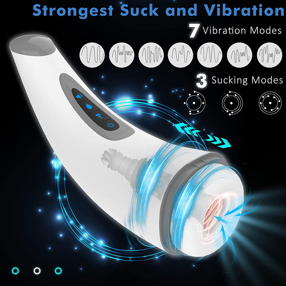 Smart Voice Heating 3 Sucking And 7 Vibration Modes Masturbator