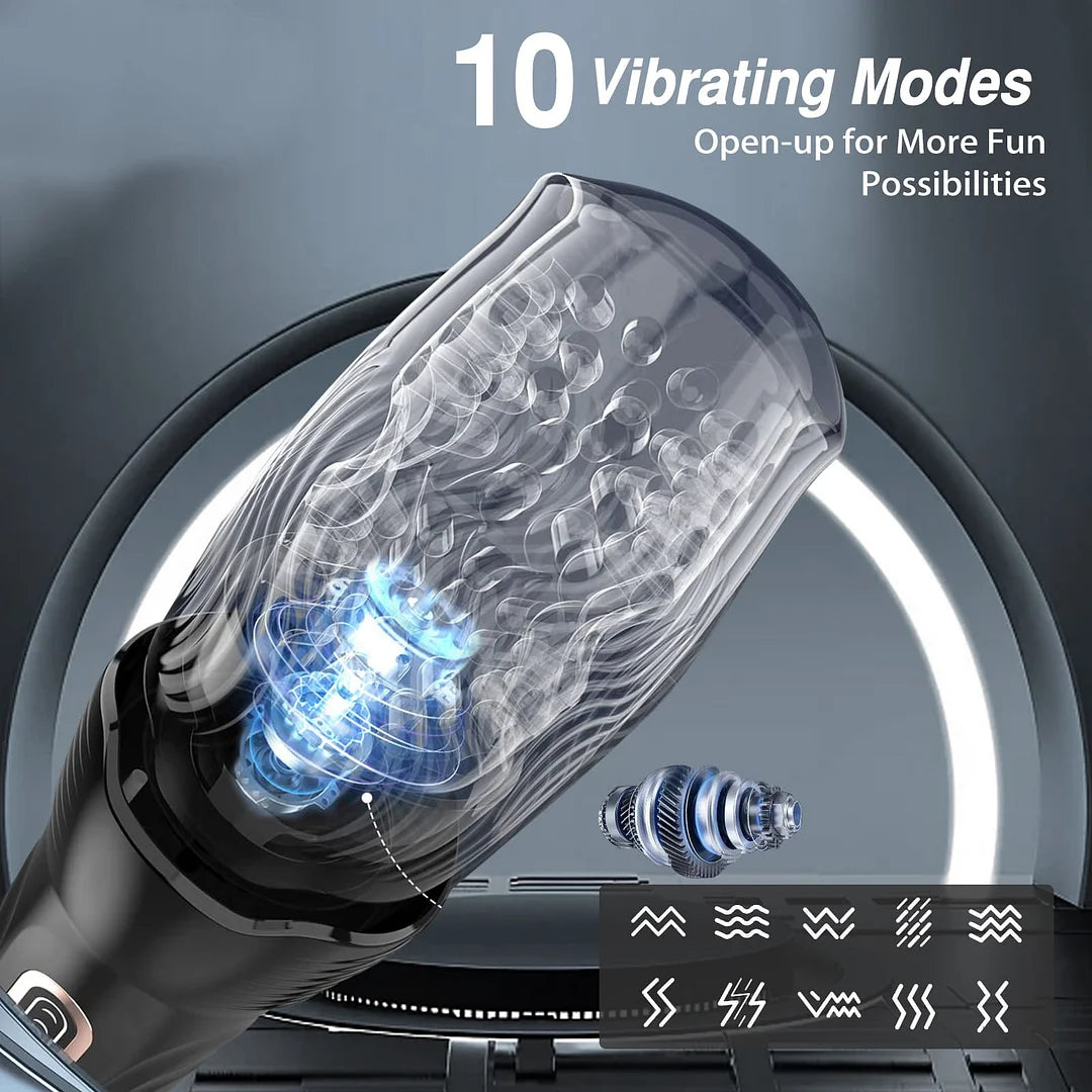 3.0 Version Male Rose Toy Thrusting Rotating Vibrating Oral Sex Masturbation Cup