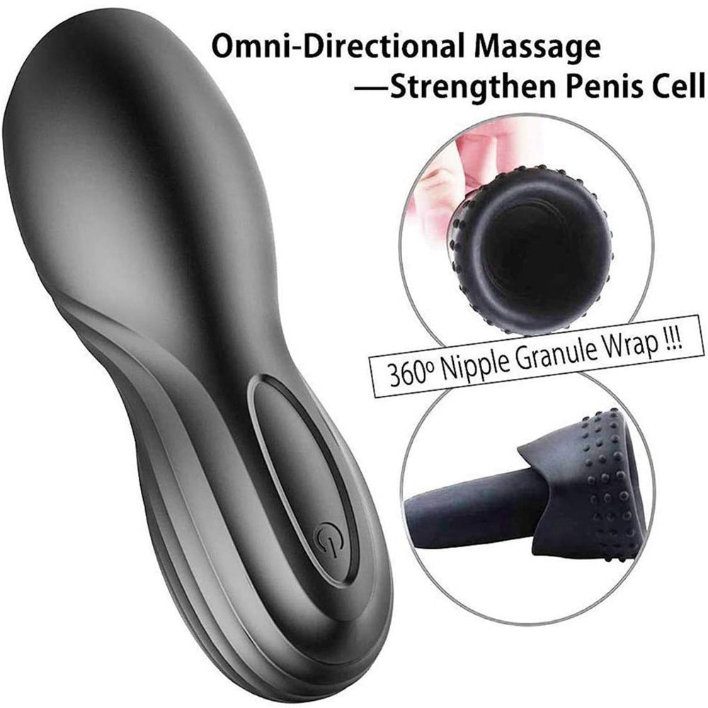 Black Shark Automatic Male Masturbator - 10 Modes Of Vibration