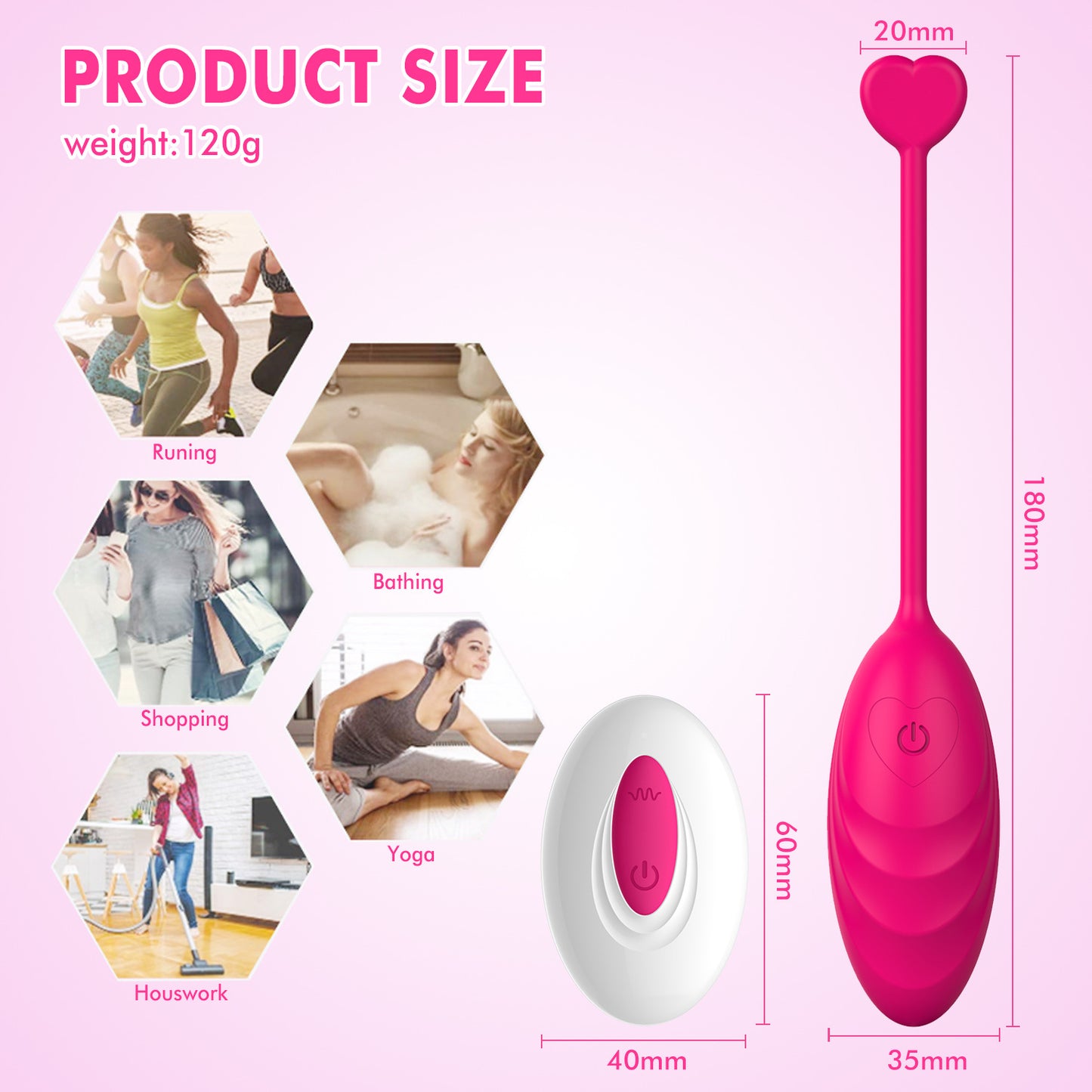 Wireless remote control tadpole sexy heart-shaped vibrator for female masturbation vibrator