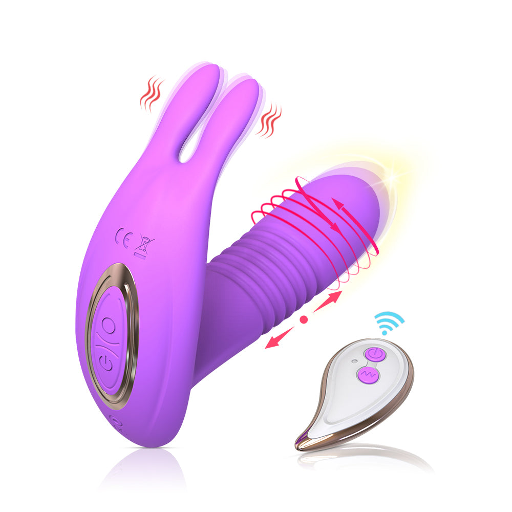 Rabbit Elf Penis Anal Plug Silicone Vibrator Wearable Sex Toys APP Remote