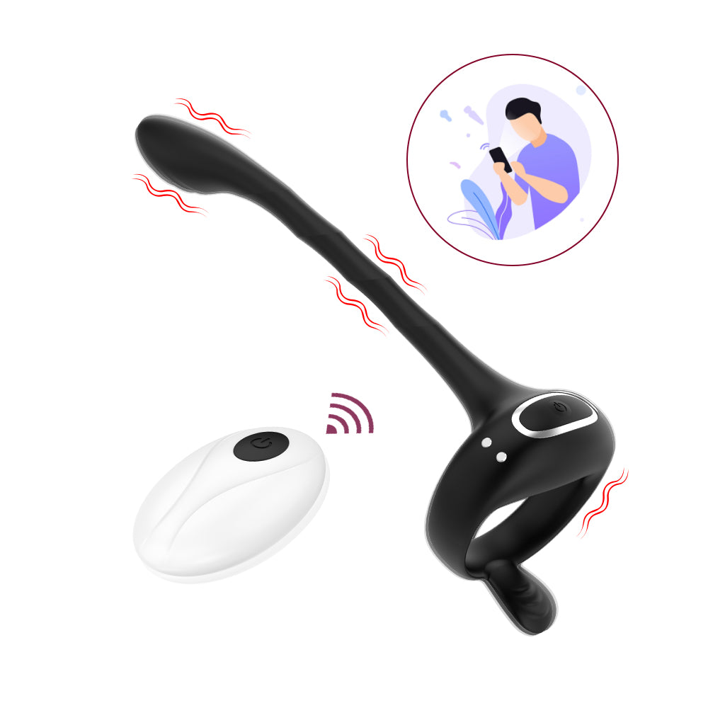 APP remote control Cruise couple time-delay vibration lock sperm ring penis ring