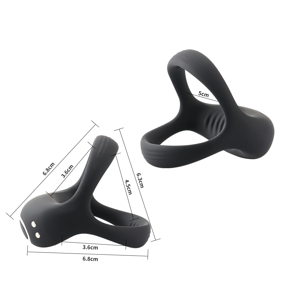 Lelujah three-prong men's fine lock ring silicone time-delay ring diamond ring sex toys for couples