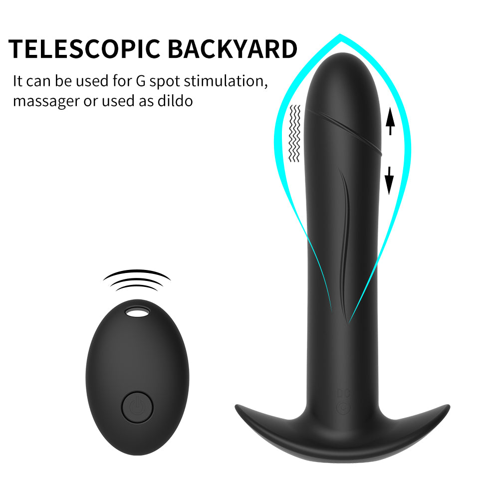 Telescopic Anal Plug Silicone Vibrator Sex Toy