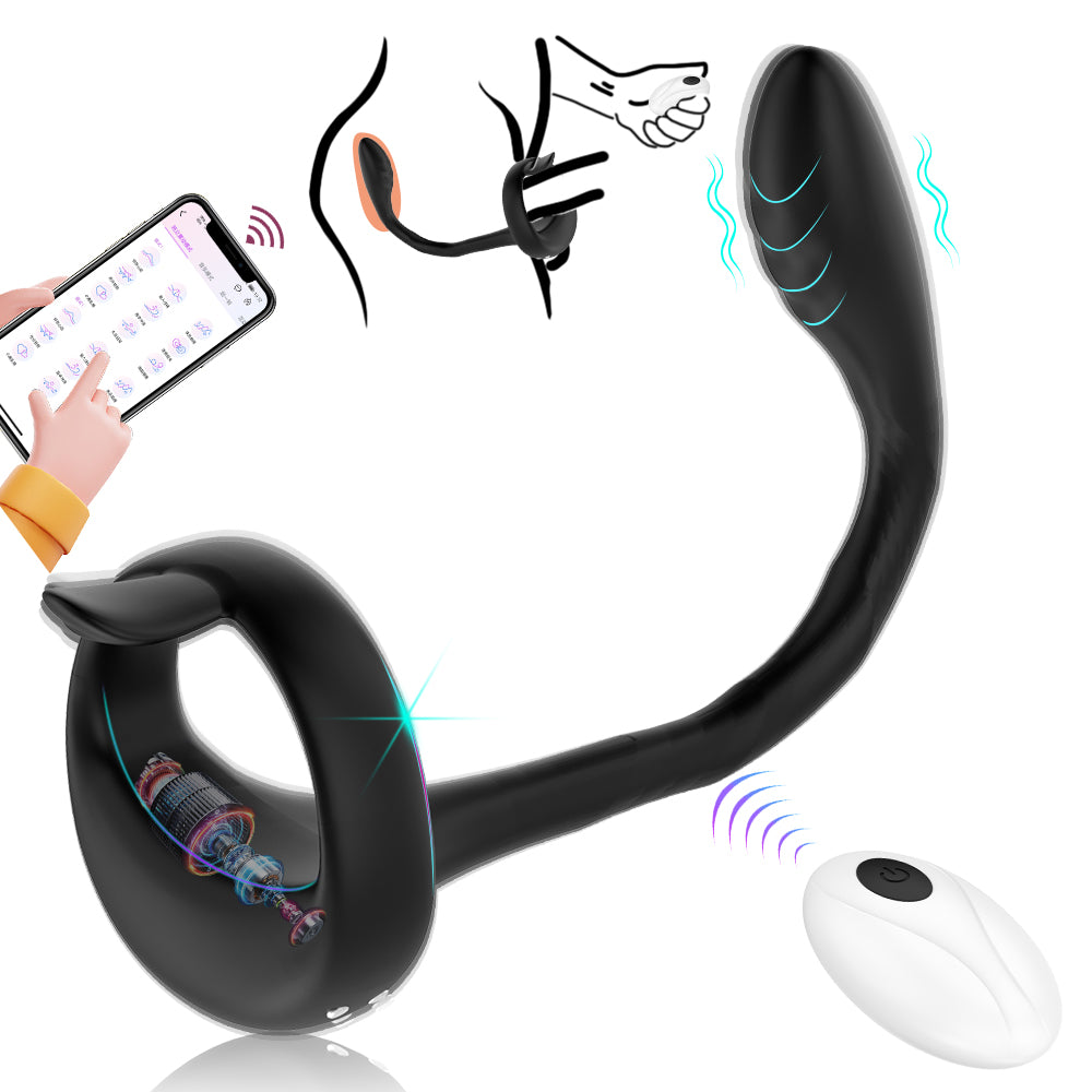 APP remote control Cruise couple time-delay vibration lock sperm ring penis ring