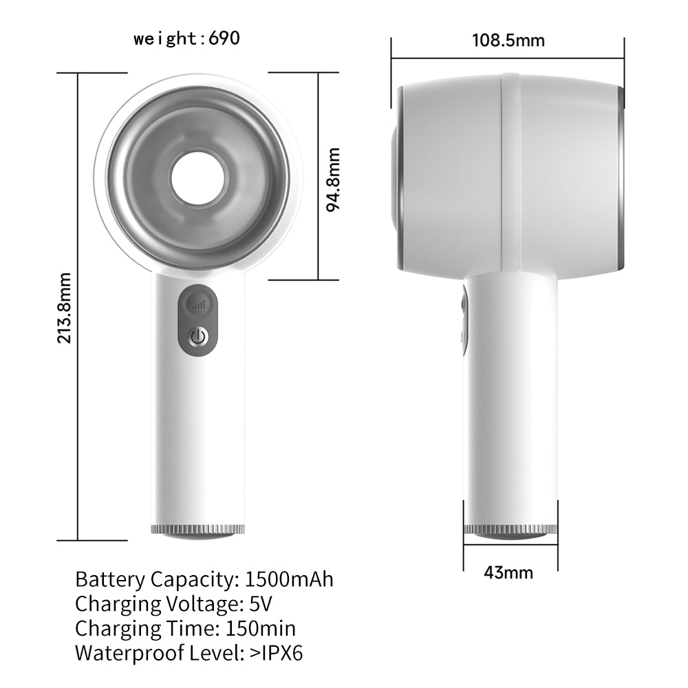 Round masturbation cup hand-held retractable rechargeable vibrating masturbator for men