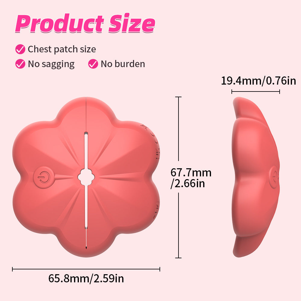 Flower Breasts - All-Inclusive Latex Clamp Vibrator - Nipple Clamps Female Sex Toys with 10 Vibration Modes