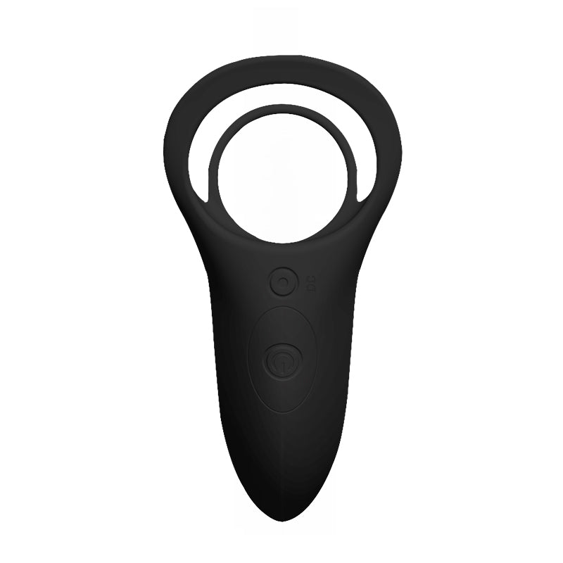 Remote control 10 frequency wearable vibrating ring double silicone lock fine ring male and female resonance clitoris ring couple sex toys masturbation device