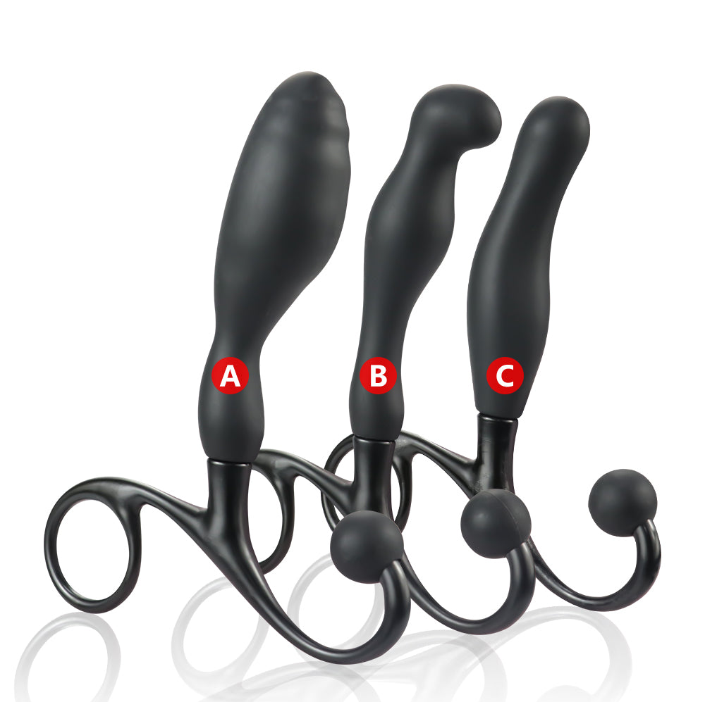 Samurai Silicone Anal Plug Prostate Massager Three-Piece Set