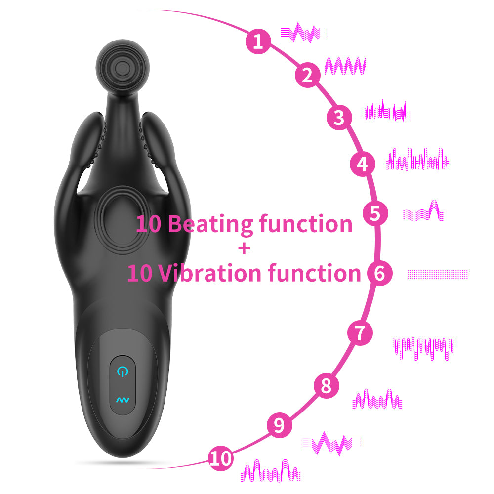 Odin three-prong slap vibrating egg prostate massager couple sex toys