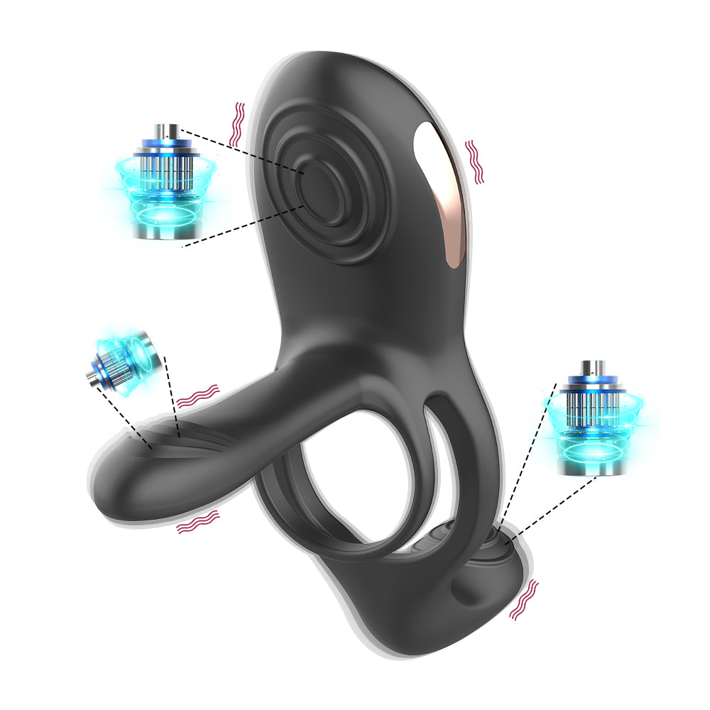 Double ring for couple resonance sperm lock ring