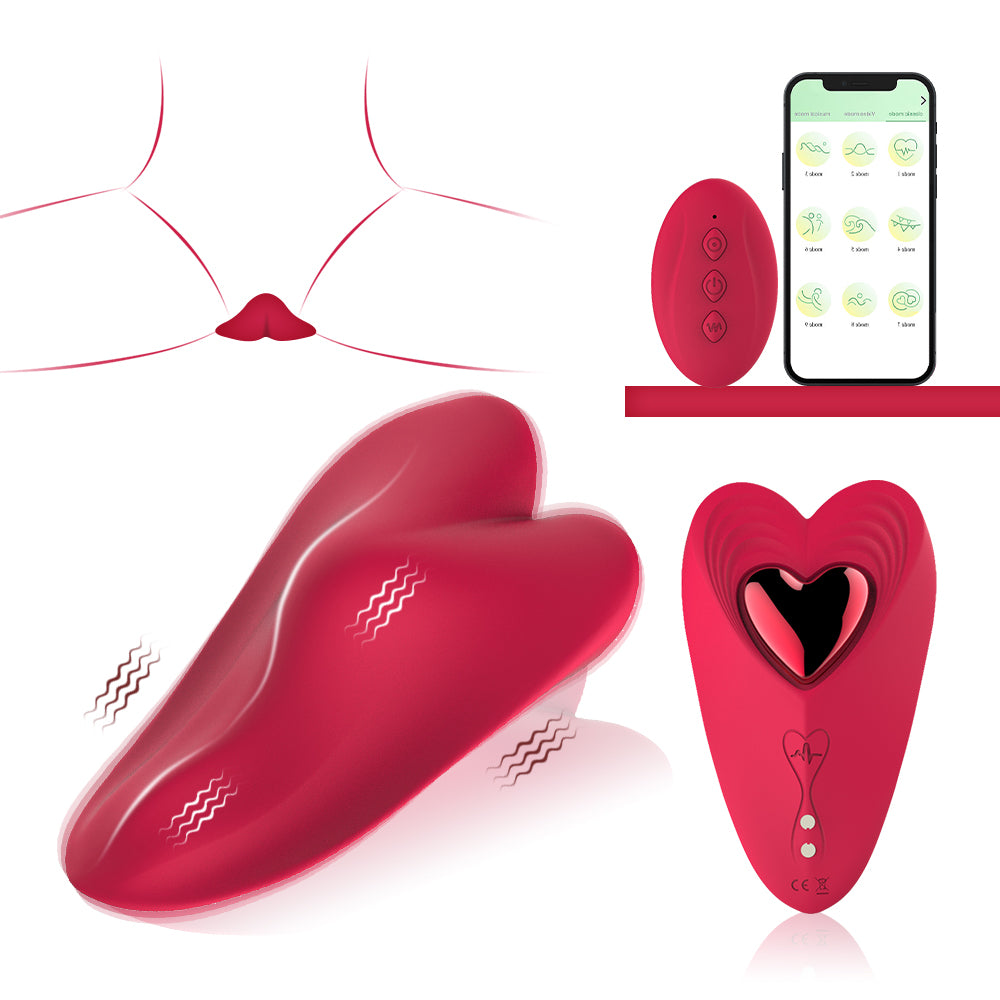 APP remote heart-shaped magnetic suction wearing underwear female massage masturbation device adult toy