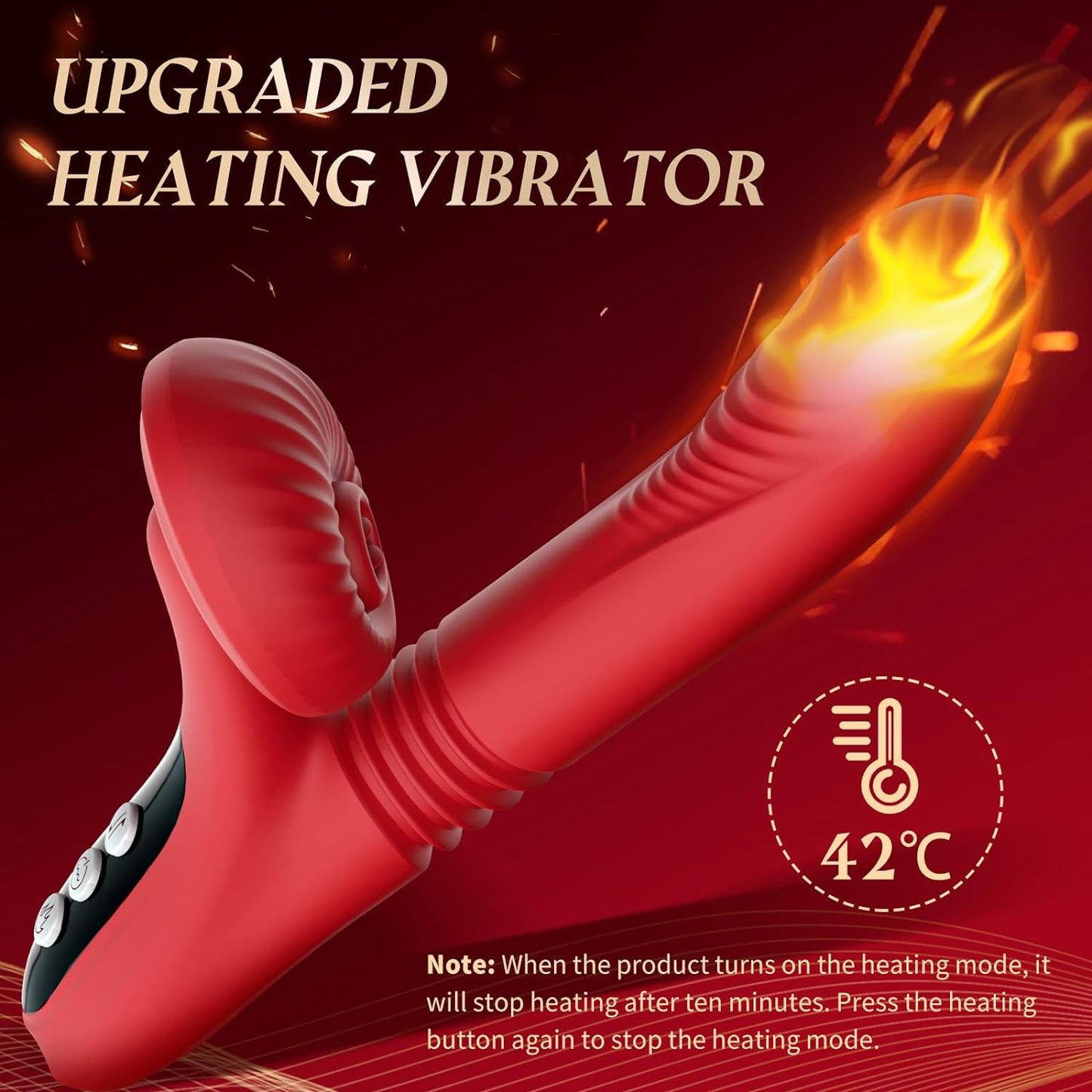 Red lips-G spot vibrator, rose toy with LCD display