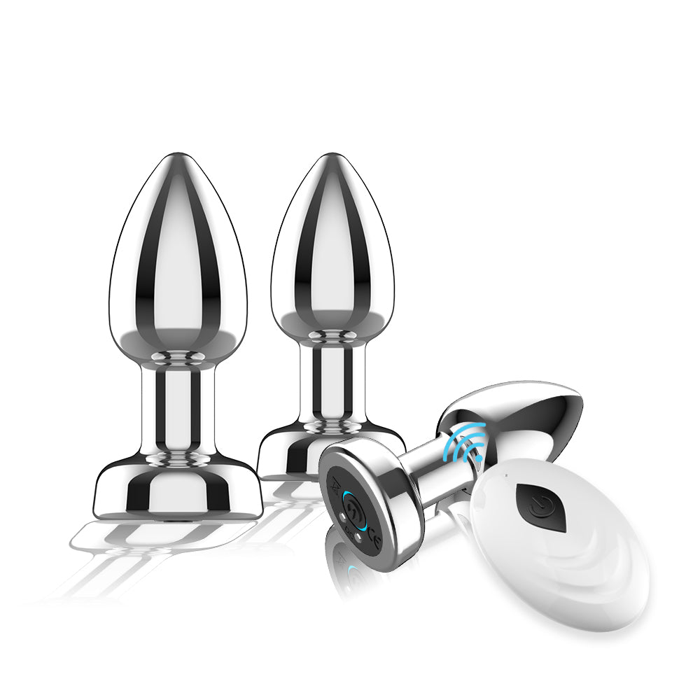 Metal Anal Plug Vibration Set For Men Charging Remote Control APP