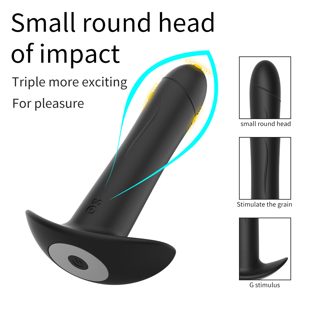 Telescopic Anal Plug Silicone Vibrator Sex Toy