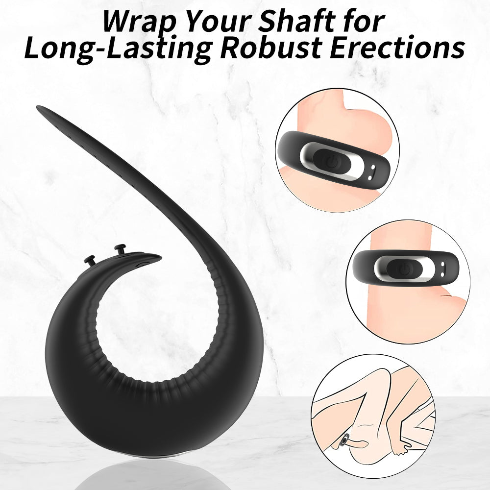 Strong shock belt lock fine ring for men anal plug massage vibrator wireless remote control