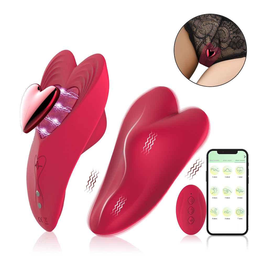 APP remote heart-shaped magnetic suction wearing underwear female massage masturbation device adult toy