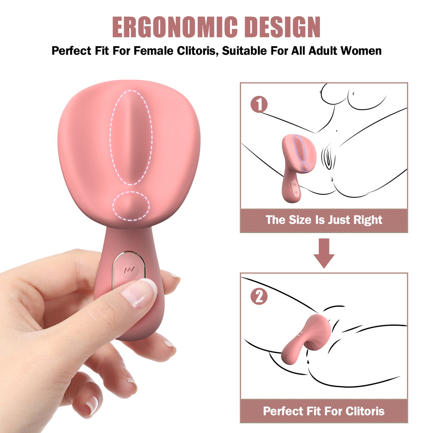 Mushroom head vibrator - G-spot stimulation vibrator, bullet mini vibrator for women couples sex toys