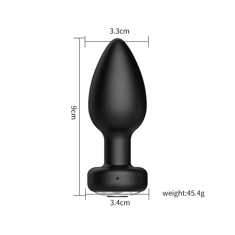 Diamond Silicone Anal Plug Set APP Remote Prostate Masturbation Massager Sex Toys