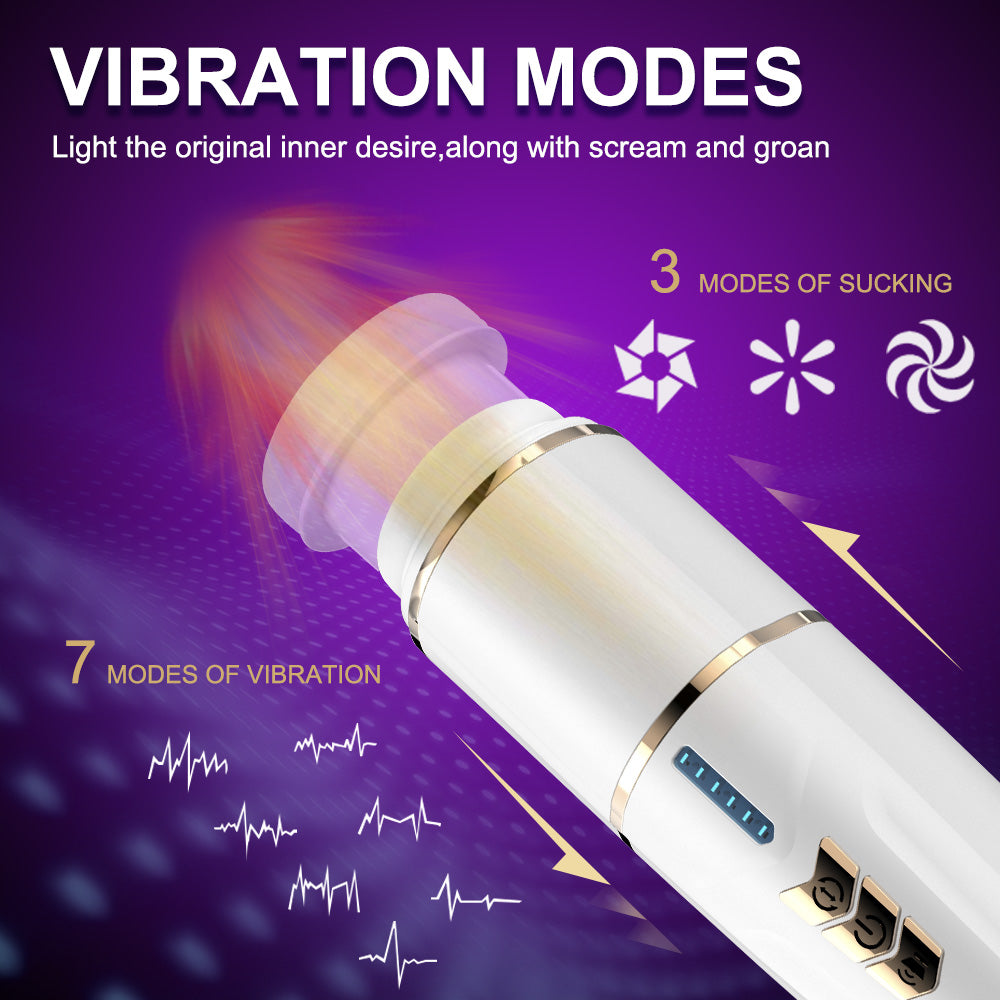 Fancial Automatic Male Masturbator Cup with 3 Suction Modes & 7 Vibrating Modes - Sucking Male Sex Toy for Men