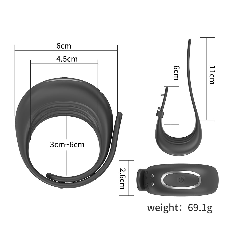 Jessie watch strap app remote control lock fine ring men's penis anti-radiation resistance complex ring couple resonance sex toys