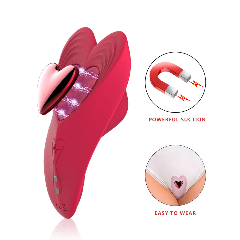 APP remote heart-shaped magnetic suction wearing underwear female massage masturbation device adult toy