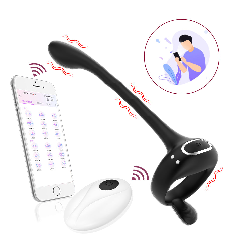 APP remote control Cruise couple time-delay vibration lock sperm ring penis ring