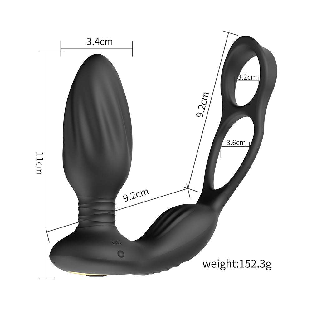 Bangladesh Double Ring Anal Plug Silicone Vibrator Sex Toy APP Remote