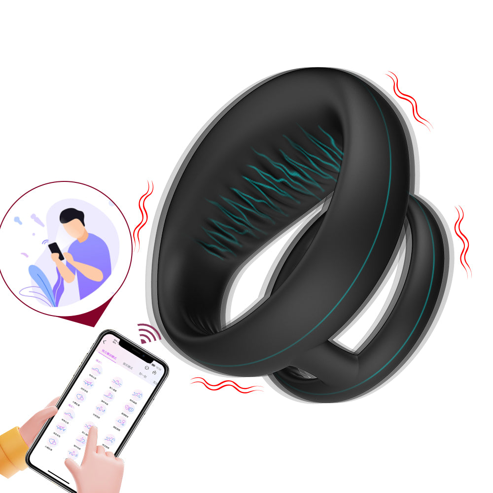 Wesley app remote control vibration lock ring for men delay anti-shooting ring