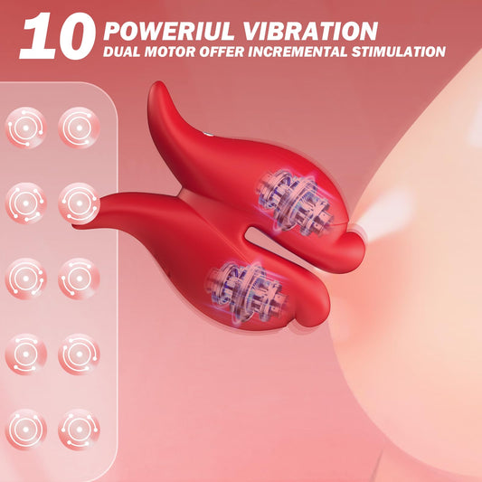 Captive Heart Nipple Toy Vibrator for Women