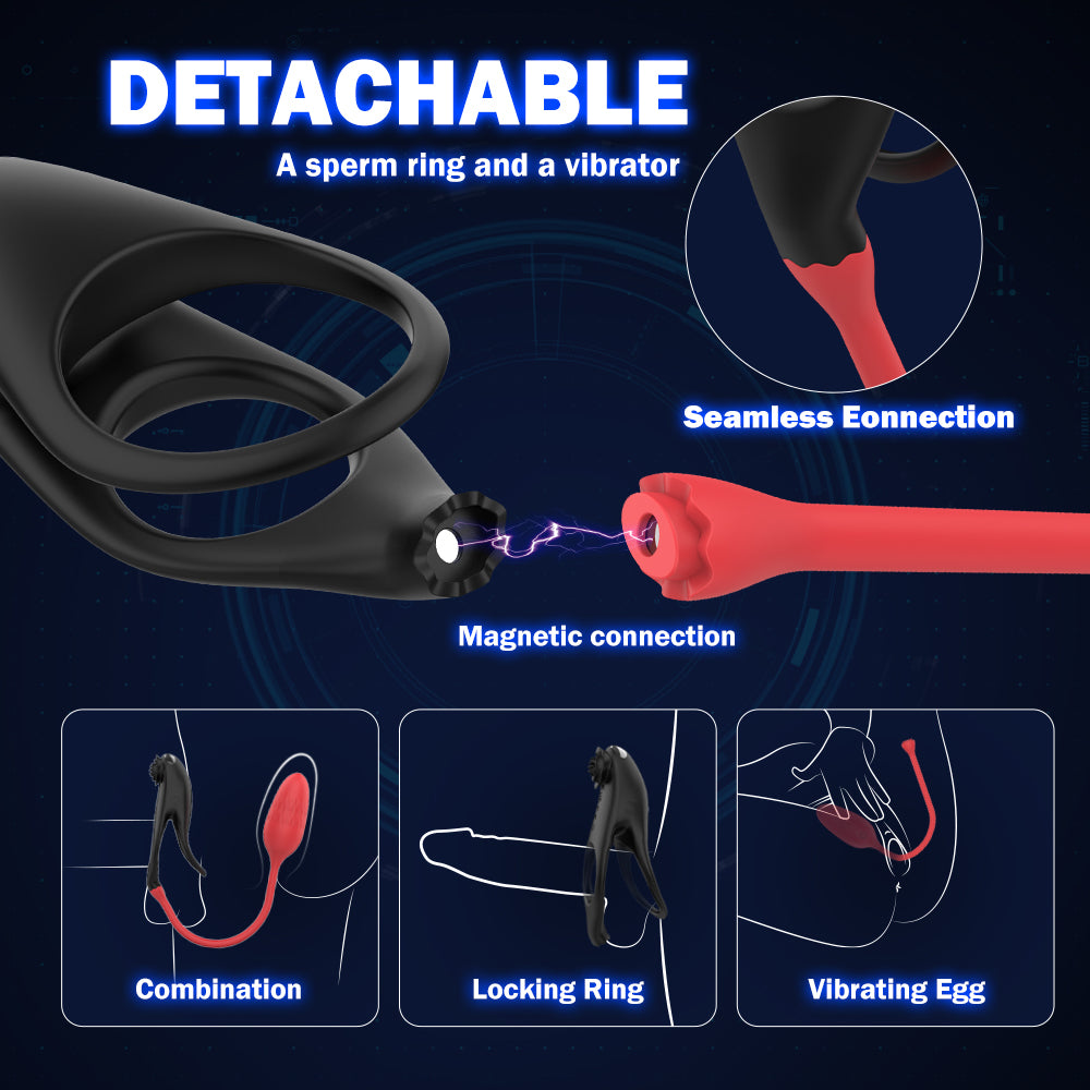 The Rose That Bites - Vibrating Penis Ring Remote Control G-spot Vibrator