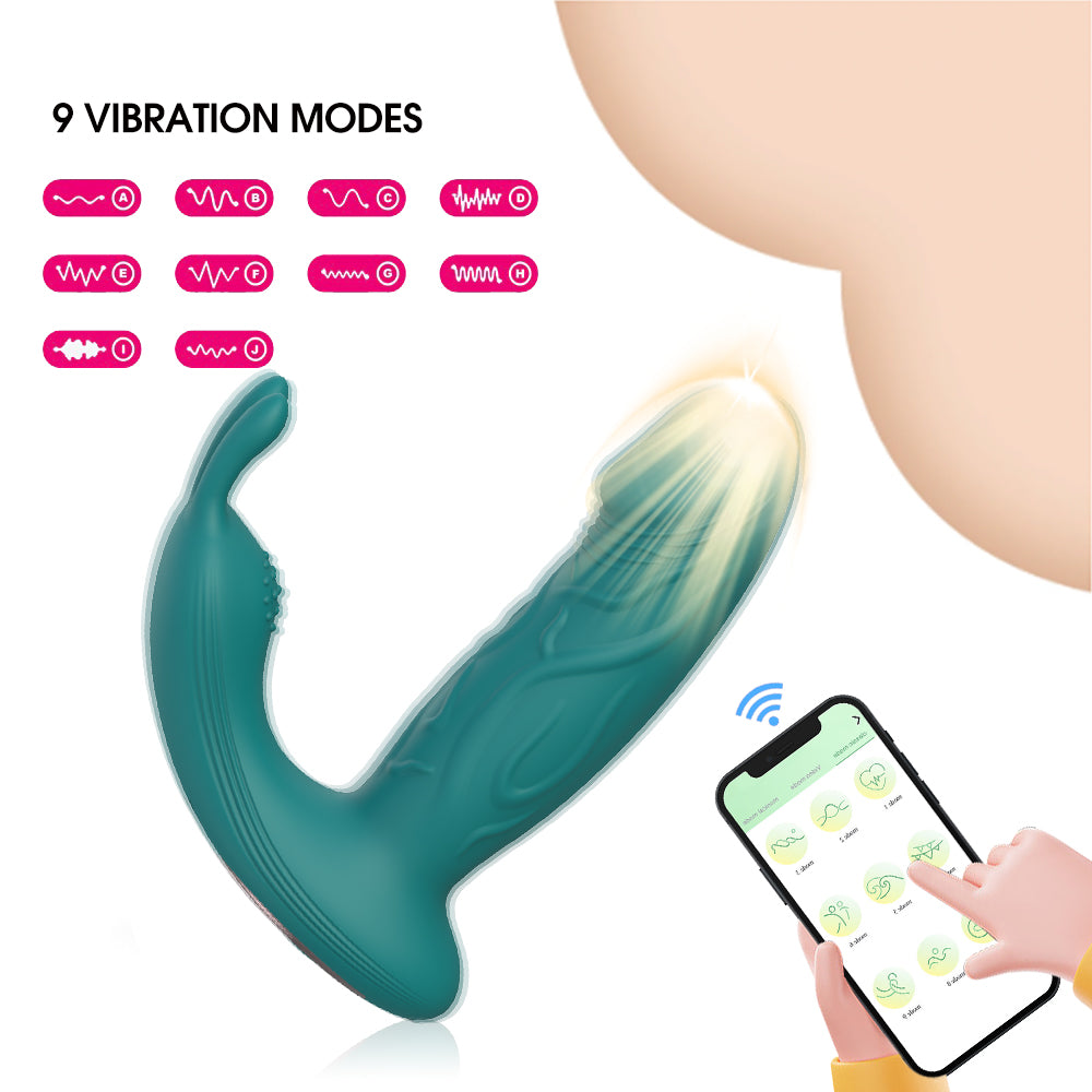 Rabbit massager wearable adult products APP revolving lantern three-stage vibrating female masturbation toy