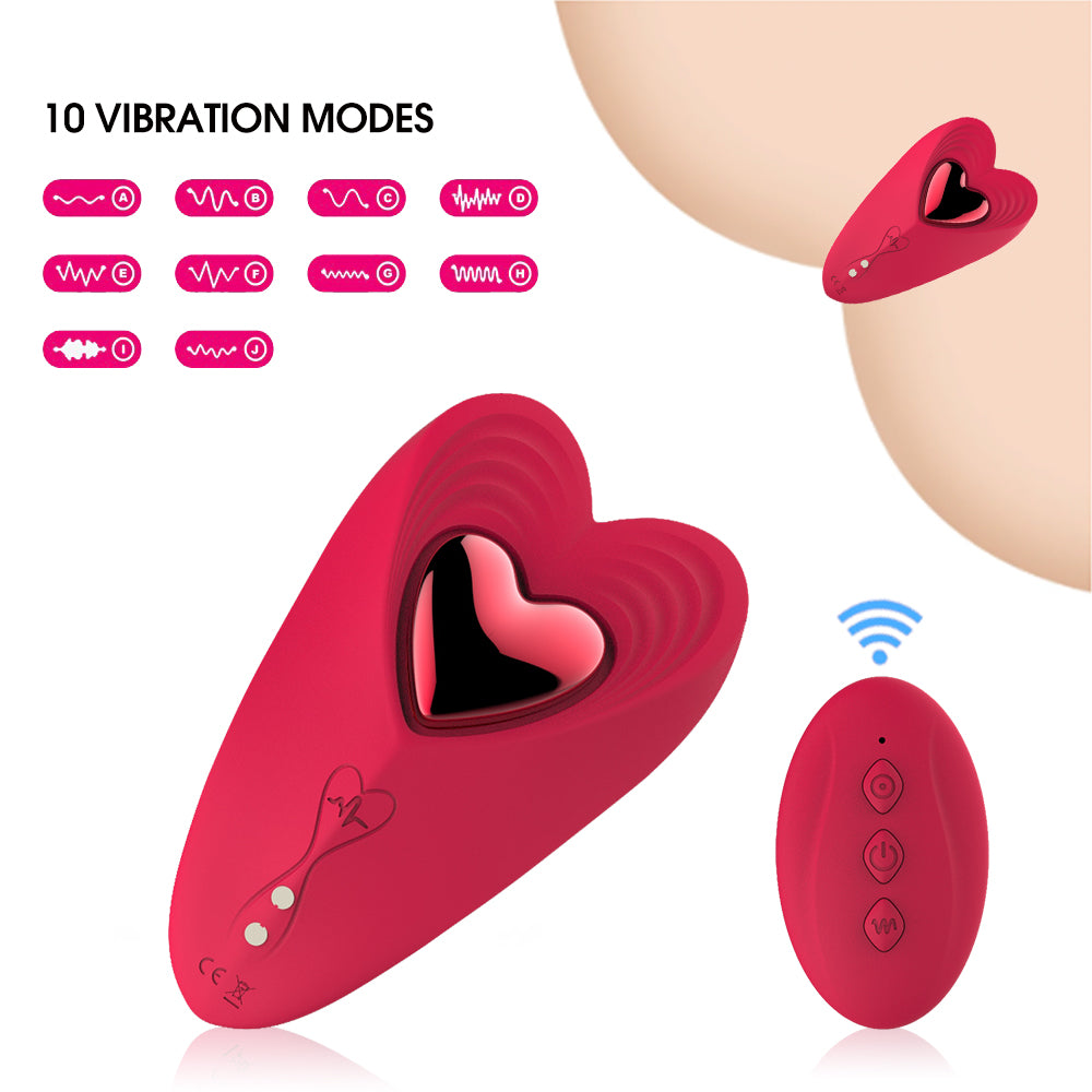 APP remote heart-shaped magnetic suction wearing underwear female massage masturbation device adult toy