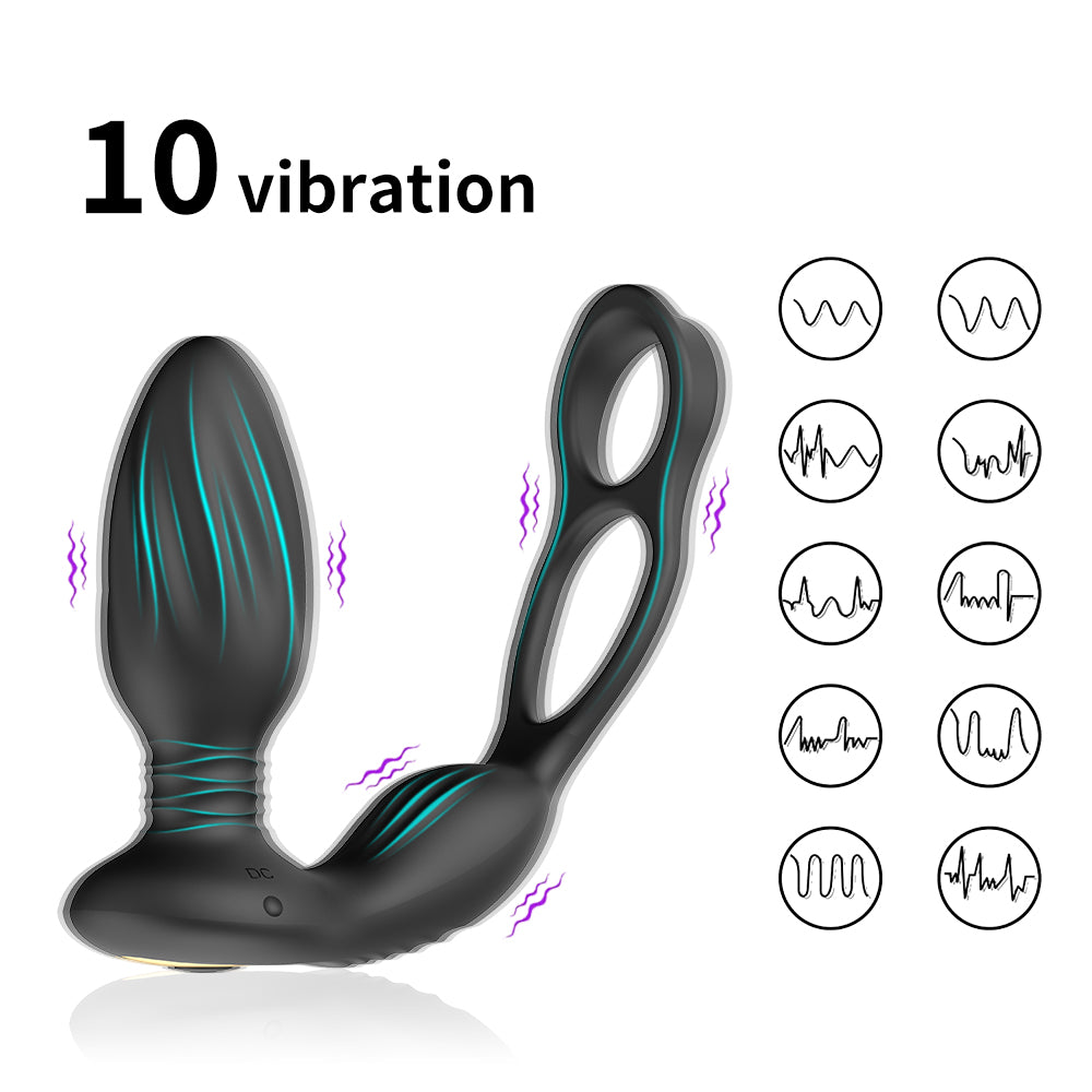 Bangladesh Double Ring Anal Plug Silicone Vibrator Sex Toy APP Remote