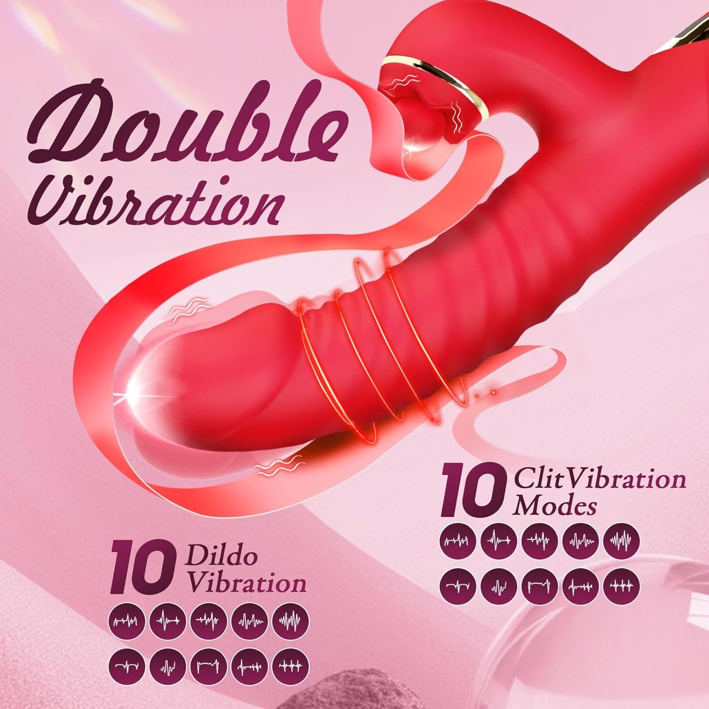 Liquid Ball Orgasm Wand - Rabbit G-spot Anal Vibrator Dildo, Clitoral Stimulator for Women