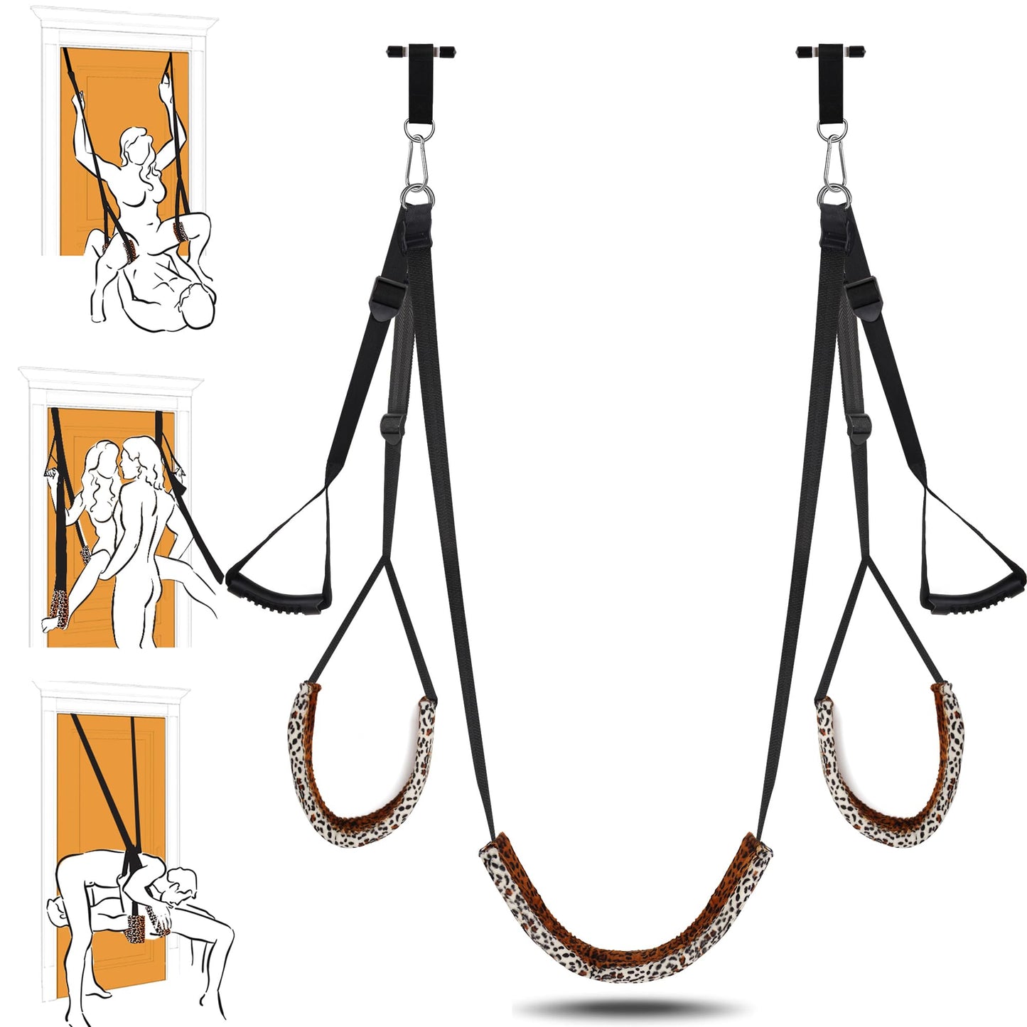 Newest Door Sex Swing with Cushioned Seat——Bondage Slave BDSM, Sex Furniture, Adult Sex Games for Women's Pleasure for Couples