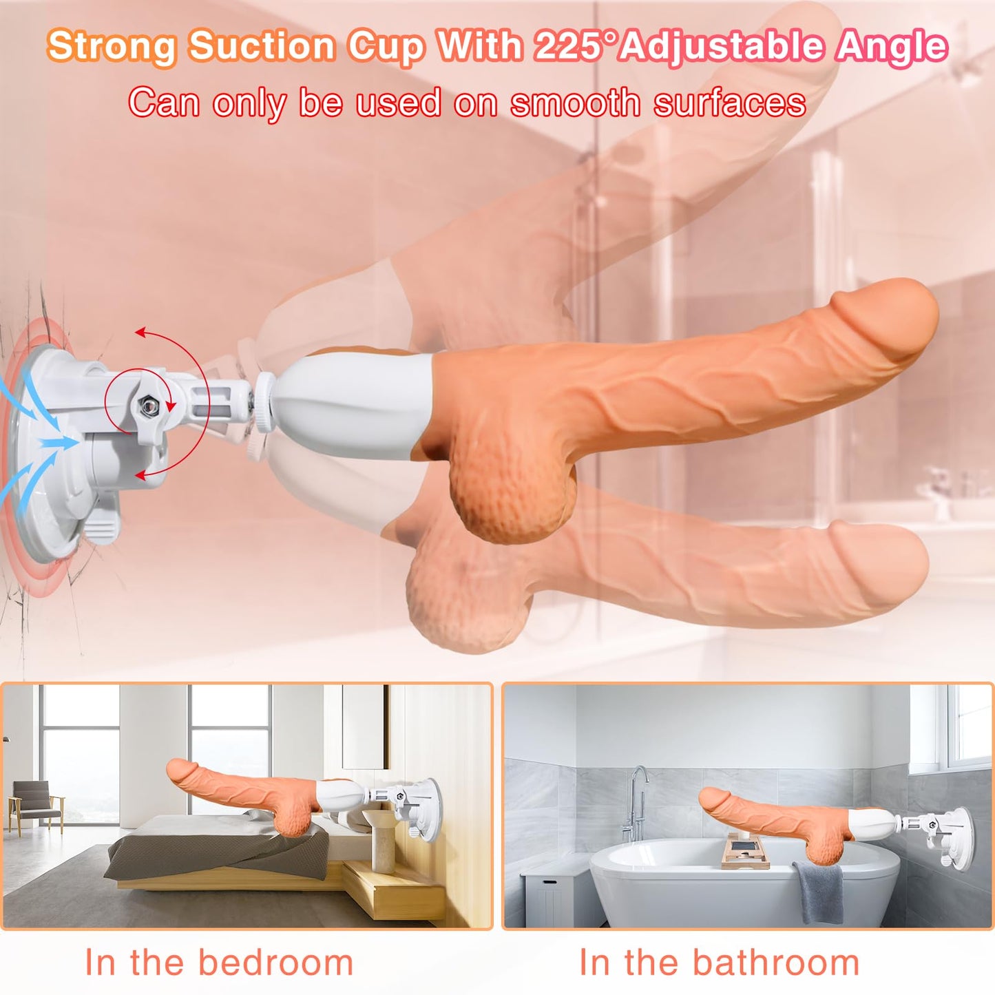 Sex Machine - Sex Machine Thrust Realistic Dildo with 10 Vibration and Thrust Modes for G-Spot Vibrator