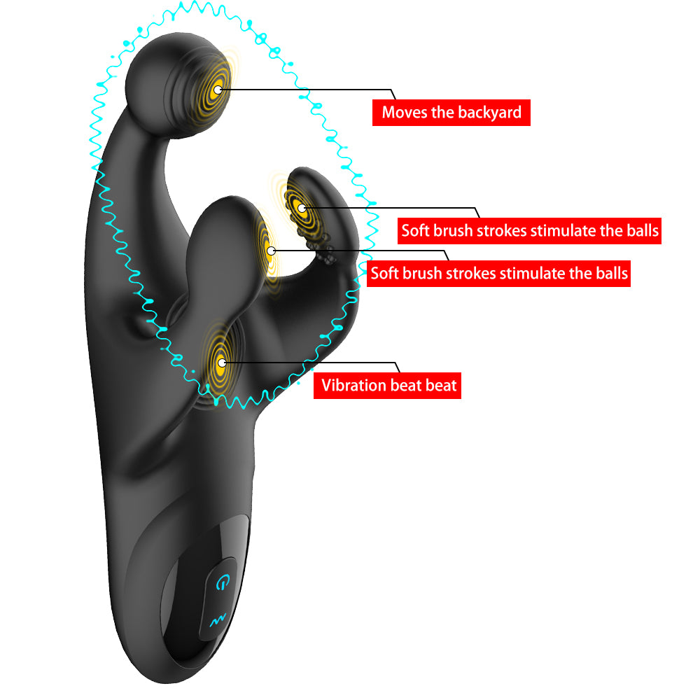 Odin three-prong slap vibrating egg prostate massager couple sex toys