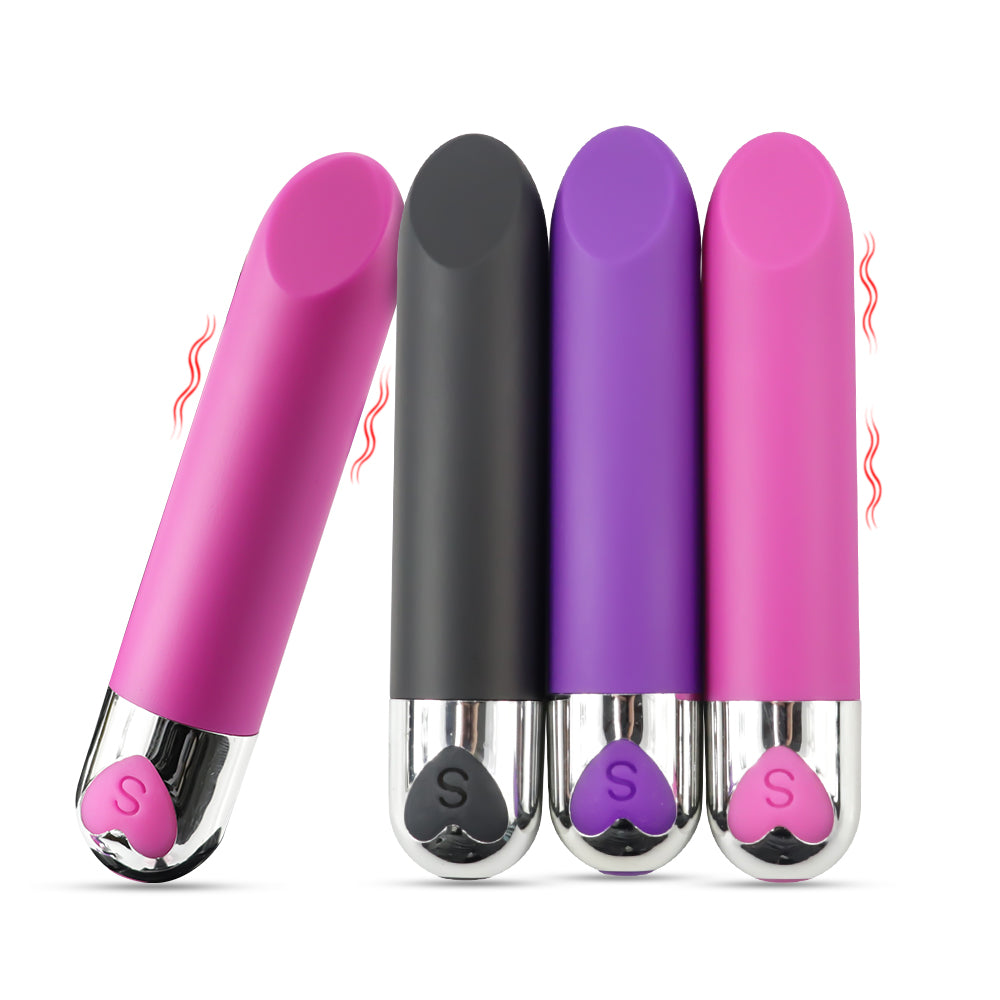 Lipstick bullet mini vibrating heart-shaped egg AV vibration massage stick rechargeable for women