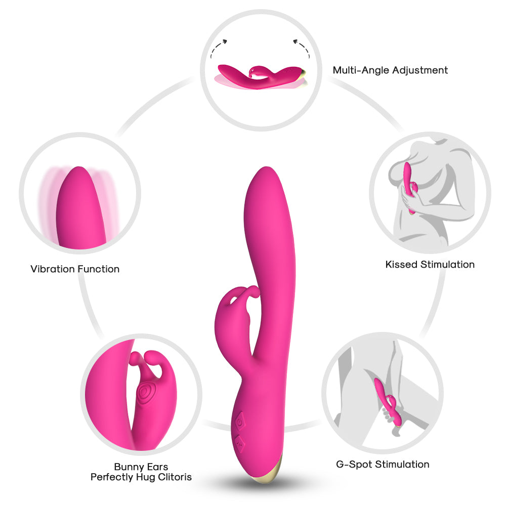 Silicone rechargeable double-headed G-spot vibrator sex toys adult female silent masturbation device