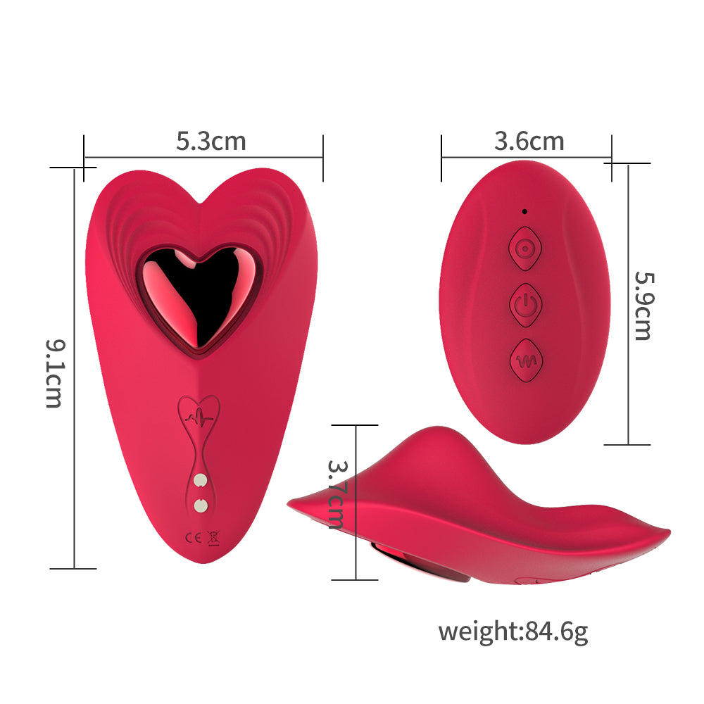 APP remote heart-shaped magnetic suction wearing underwear female massage masturbation device adult toy