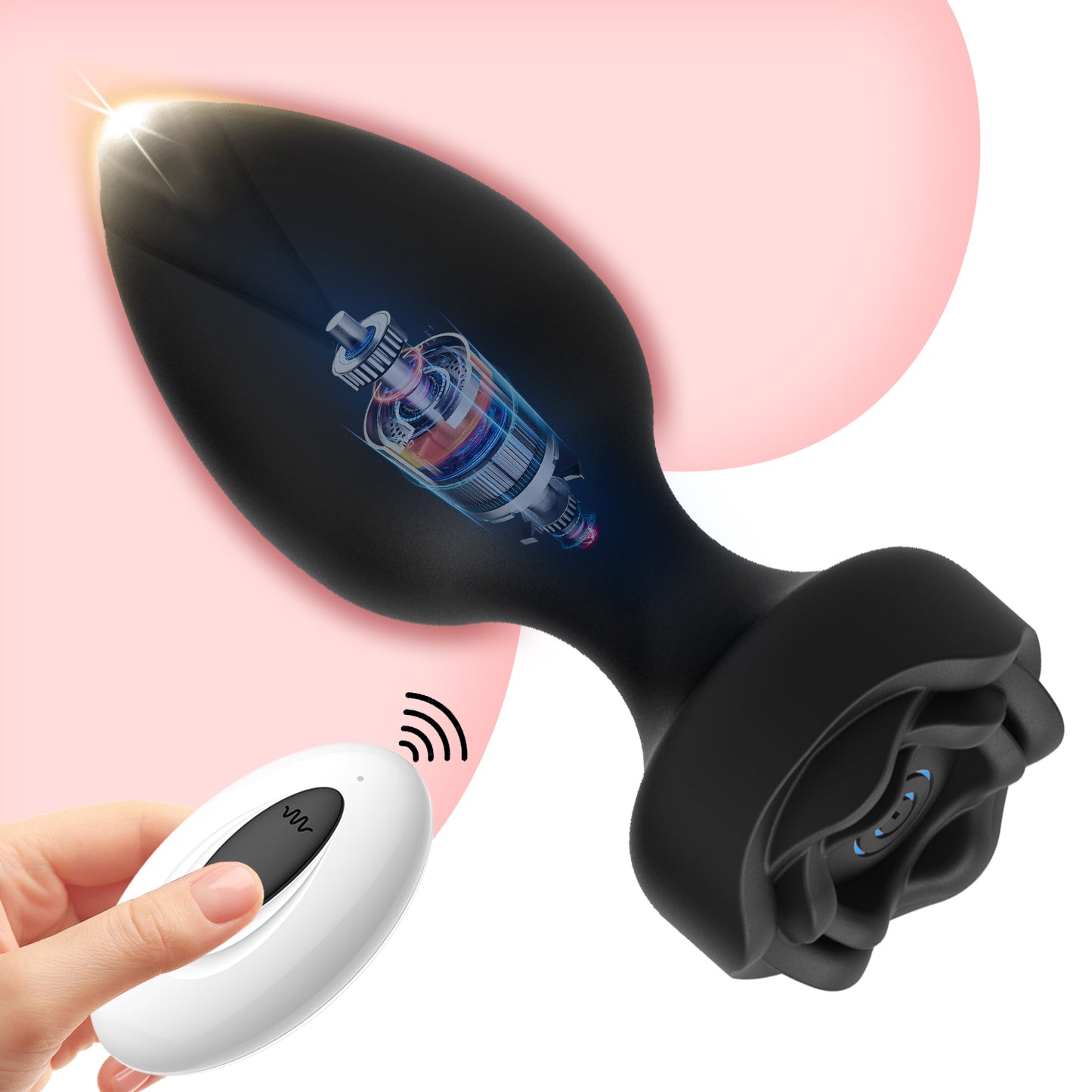 Bangor Rose-Anal Plug Vibration Remote Control APP