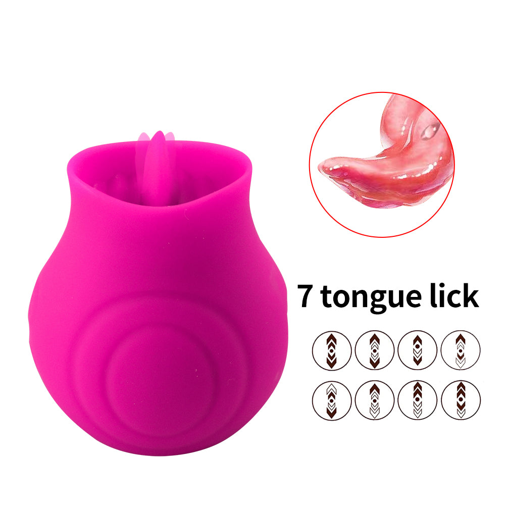 Tongue Licking Vibration Massage Masturbation Device Rose Red Tongue Retractable Backyard Anal Plug Jumping Egg Rose Red Adult Products