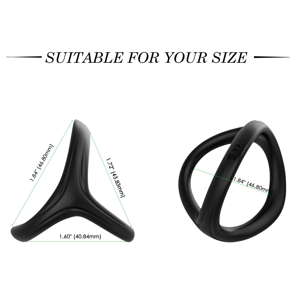 Male Y-shaped lock fine ring soft silicone three-ring male root bondage penis ring adult sex toys