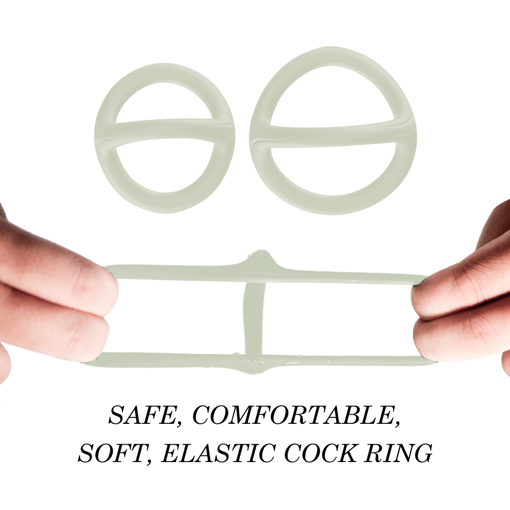 Male Y-shaped lock fine ring soft silicone three-ring male root bondage penis ring adult sex toys